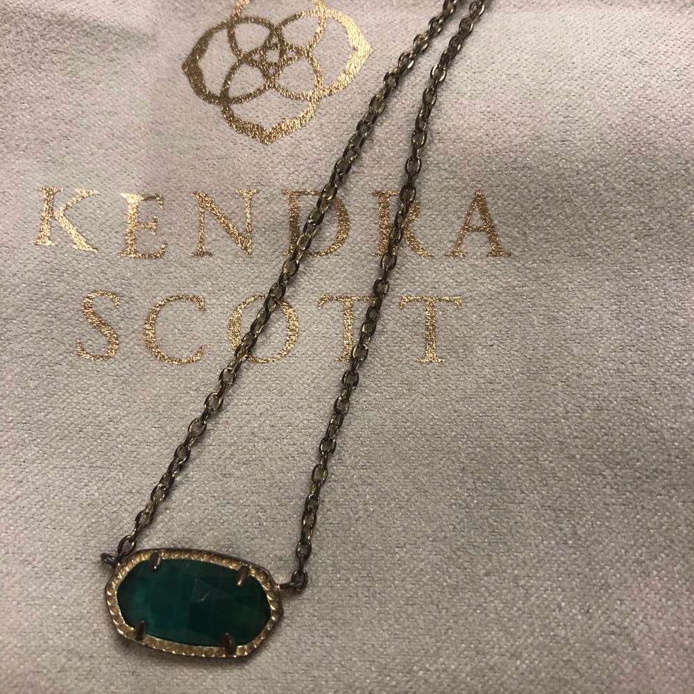Tarnished green Kendra Scott necklace
